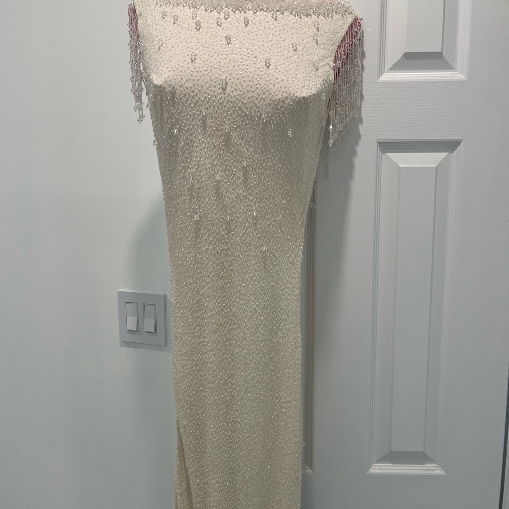 Vintage Jenny Packman gown. Preowned . With stains. No size. Fits 4